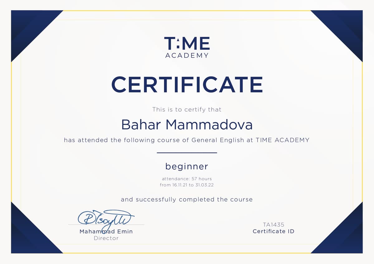 certificate