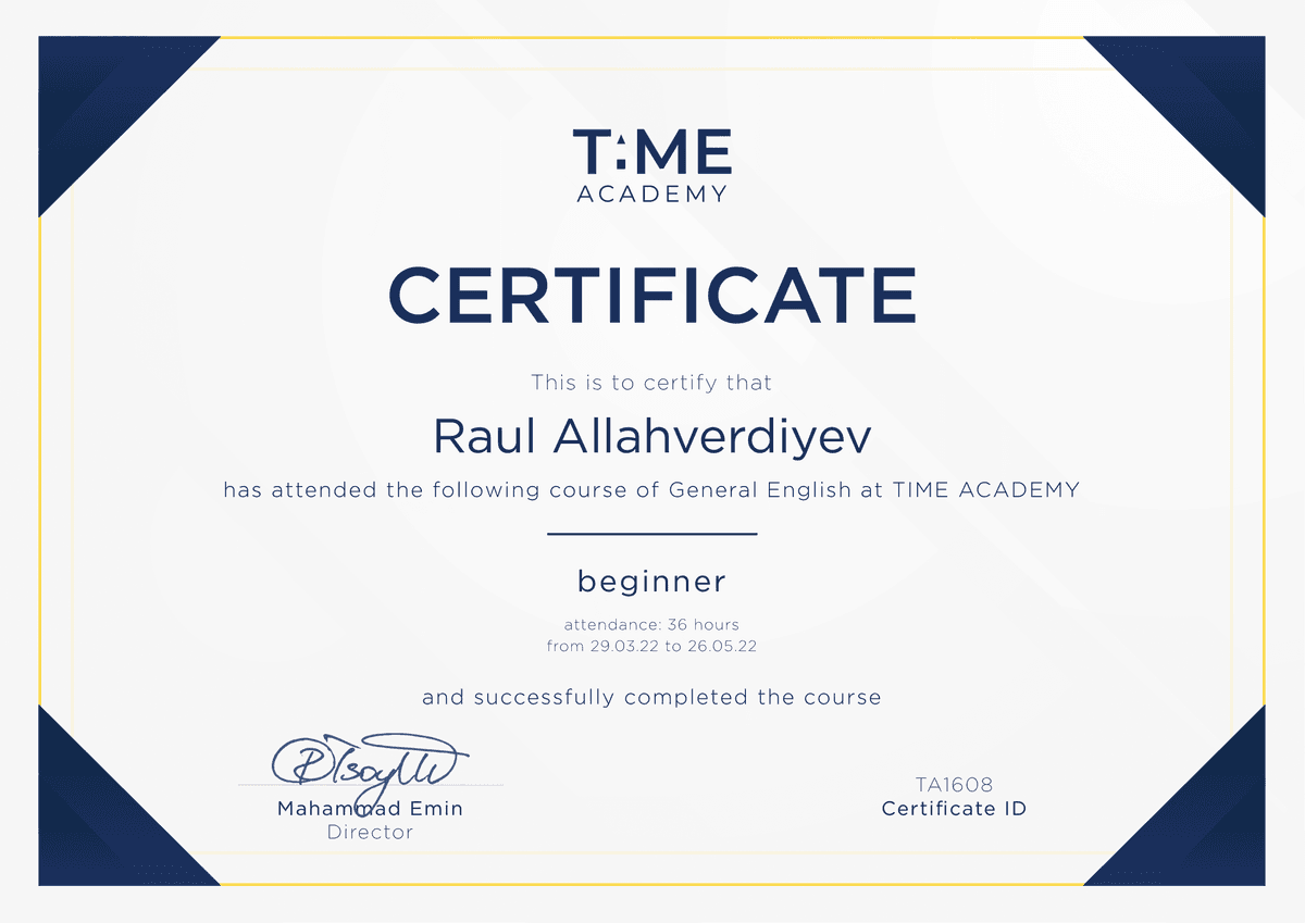 certificate