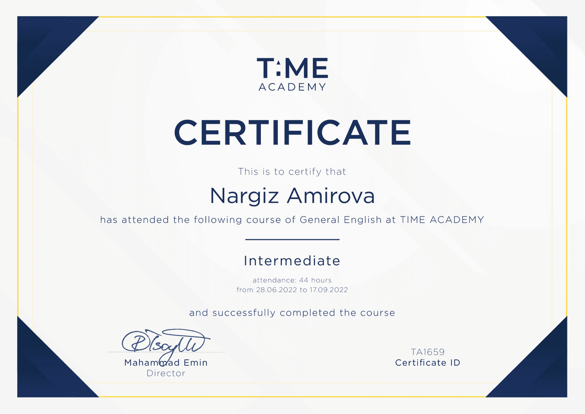certificate
