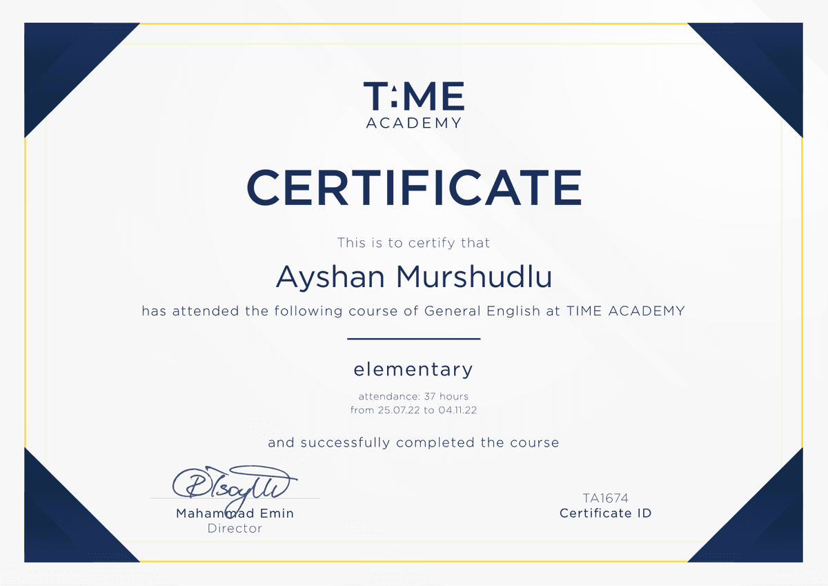 certificate